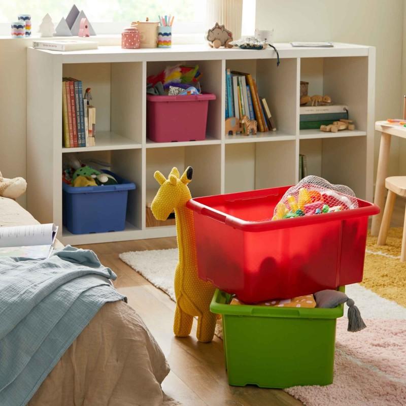 Sundis Lot De 10 Bacs De Rangement Plastique 15L Empilables - Vert