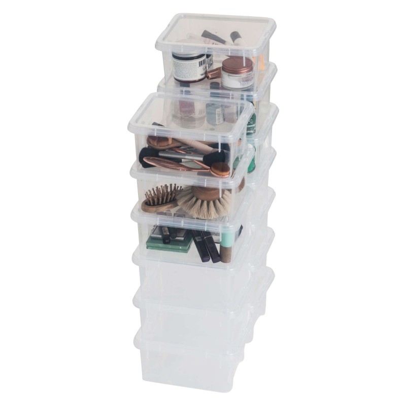 sundis Lot de 13 petites boîtes de rangement en plastique transparent 2L avec couvercle VIEW BOX