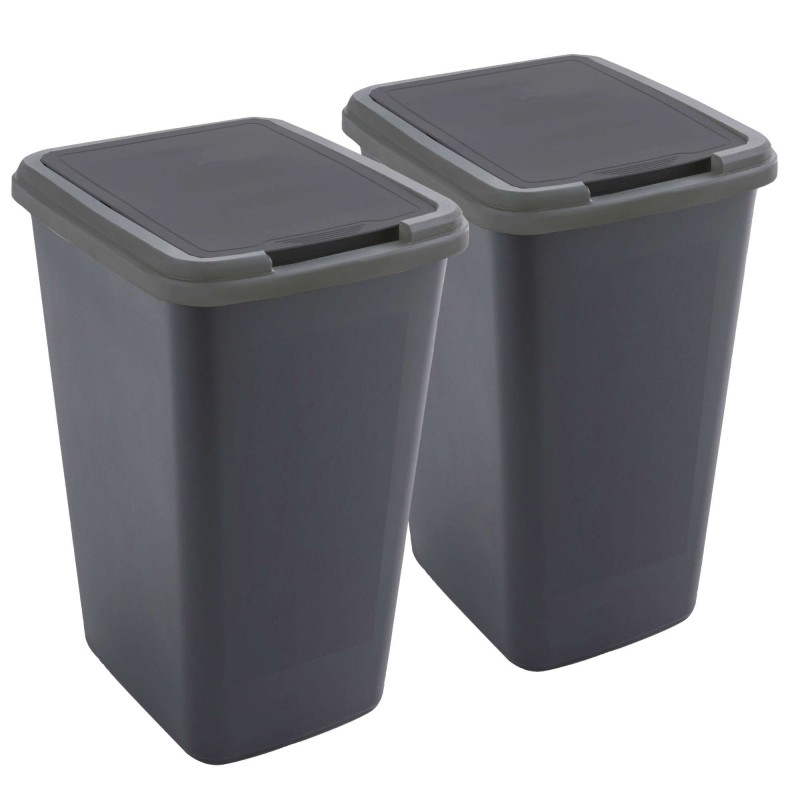 sundis Lot de 2 poubelles de tri sélectif d’intérieur 50 litres en plastique recyclé GREEN BIN