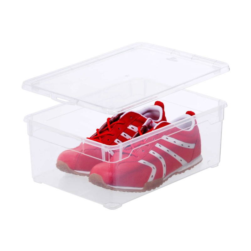 Sundis Lot De 20 Boîtes De Rangement En Plastique Transparent 10L Avec Couvercle CLEAR BOX Pour Chaussures