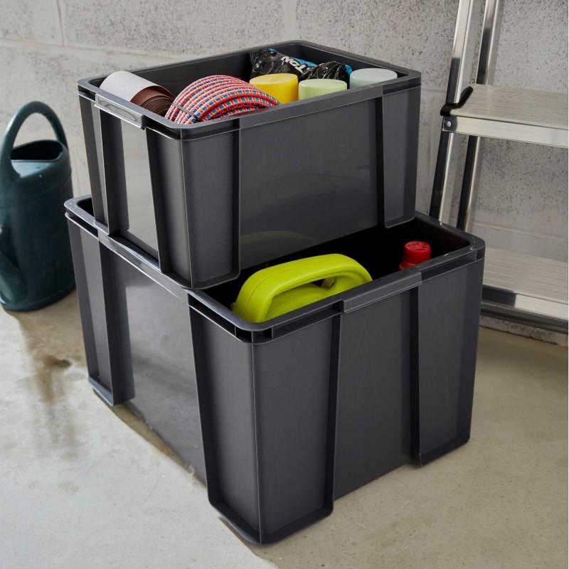 Sundis Lot De 6 Bacs De Rangement Plastique Robustes Et Renforcés 2 5L MASTER BOX - Gris