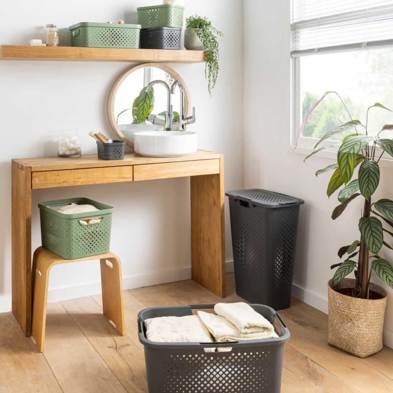 Sundis Lot De 6 Paniers De Rangement En Plastique 10l PIXEL - Gris