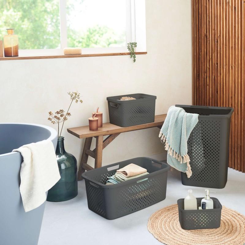 Sundis Lot De 6 Paniers De Rangement En Plastique 16l PIXEL - Gris