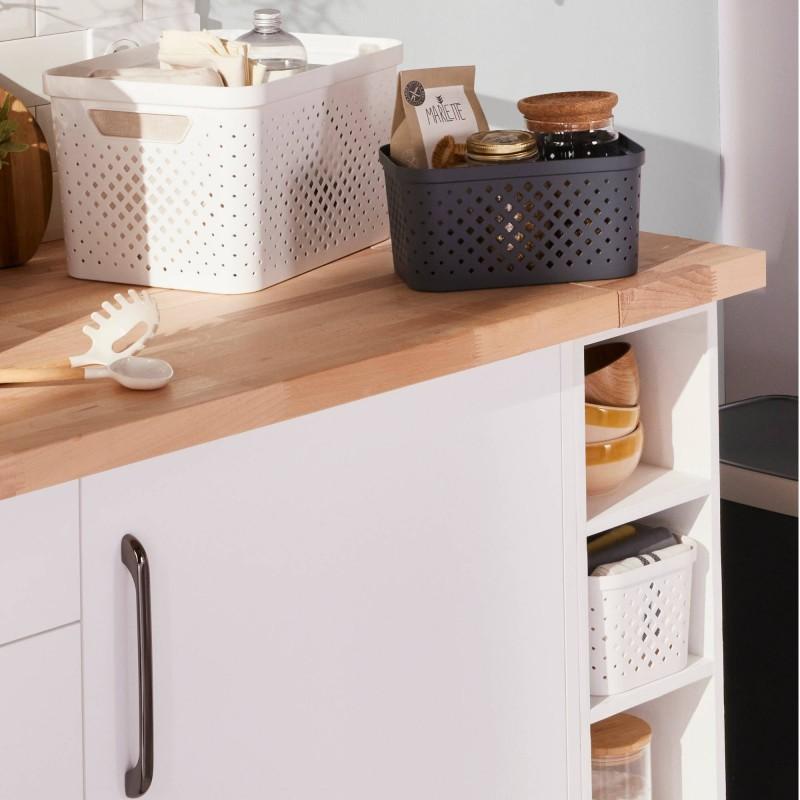 Sundis Lot De 7 Paniers De Rangement En Plastique 1 5l PIXEL - Gris