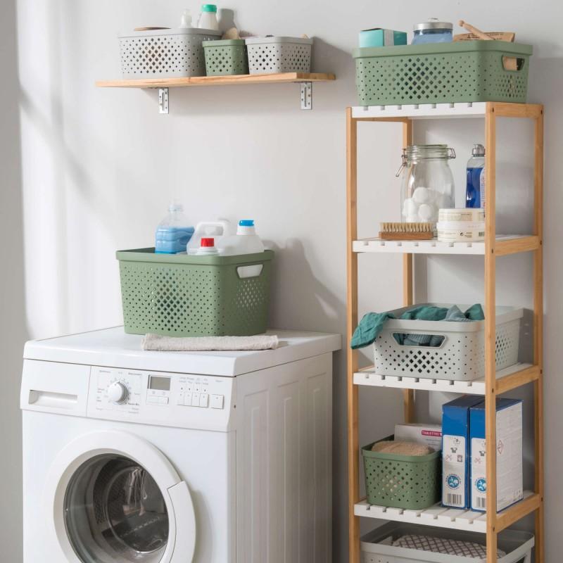 Sundis Lot De 7 Paniers De Rangement En Plastique 1 5l PIXEL - Blanc Cassé