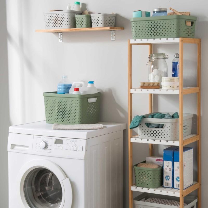 Sundis Lot De 7 Paniers De Rangement En Plastique 1 5l PIXEL - Vert Sauge