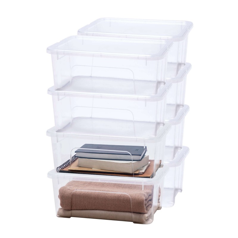 sundis Lot de 8 boîtes de rangement en plastique transparent 10L avec couvercle VIEW BOX