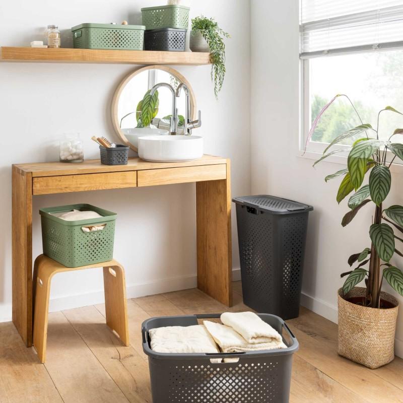 Sundis Lot De 8 Paniers De Rangement En Plastique 4 5l PIXEL - Vert Sauge