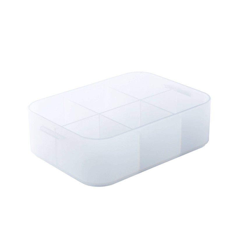Sundis Lot De 8 Petites Boîtes De Rangement En Plastique Transparent Format A6 Avec Séparateurs PURE BOX