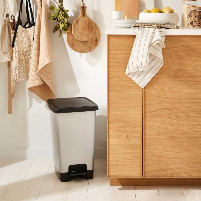 Sundis Poubelle à Pédale 30 Litres Rectangulaire En Plastique Recyclé COVER BIN