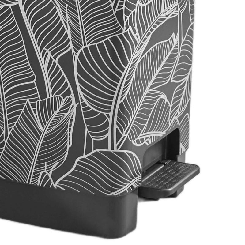 Sundis Poubelle à Pédale 40 Litres Rectangulaire En Plastique Recyclé COVER BIN - Jungle