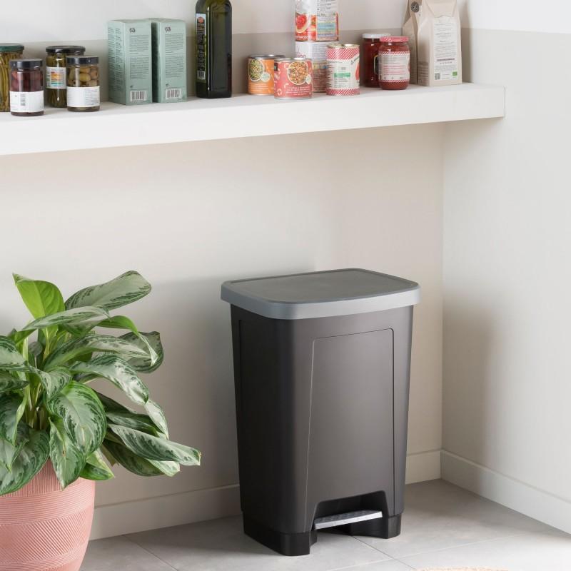 Sundis Poubelle à Pédale 50 Litres Rectangulaire En Plastique Recyclé STEP BIN