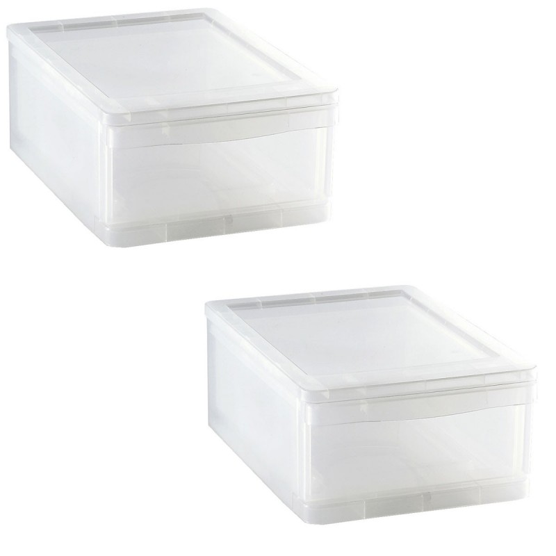sundis LOT DE 2 tiroirs de rangement CLEAR DRAWER
