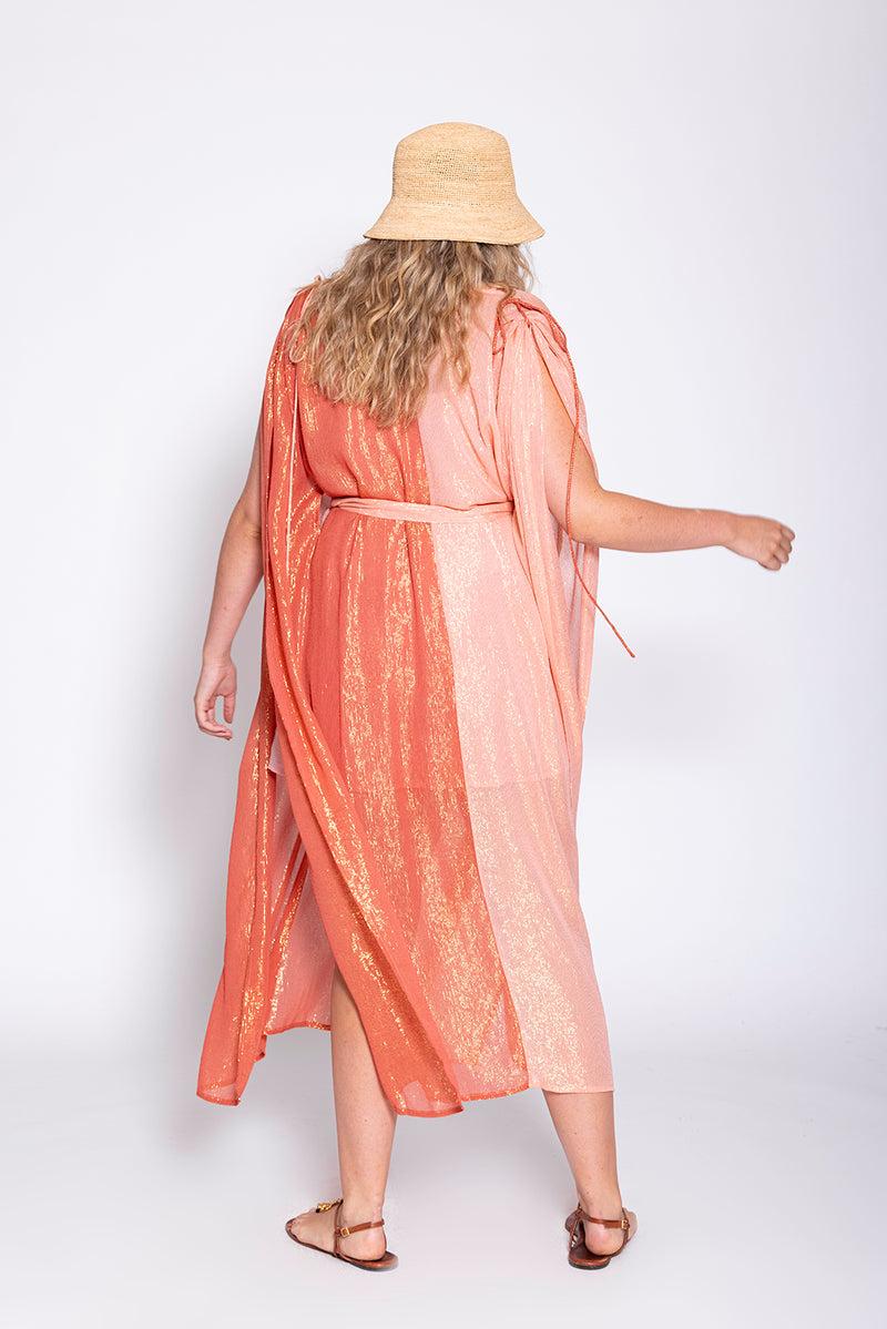 Sundress INKA COVERUP MARBELLA BICOLOR TAN & TERRACOTTA