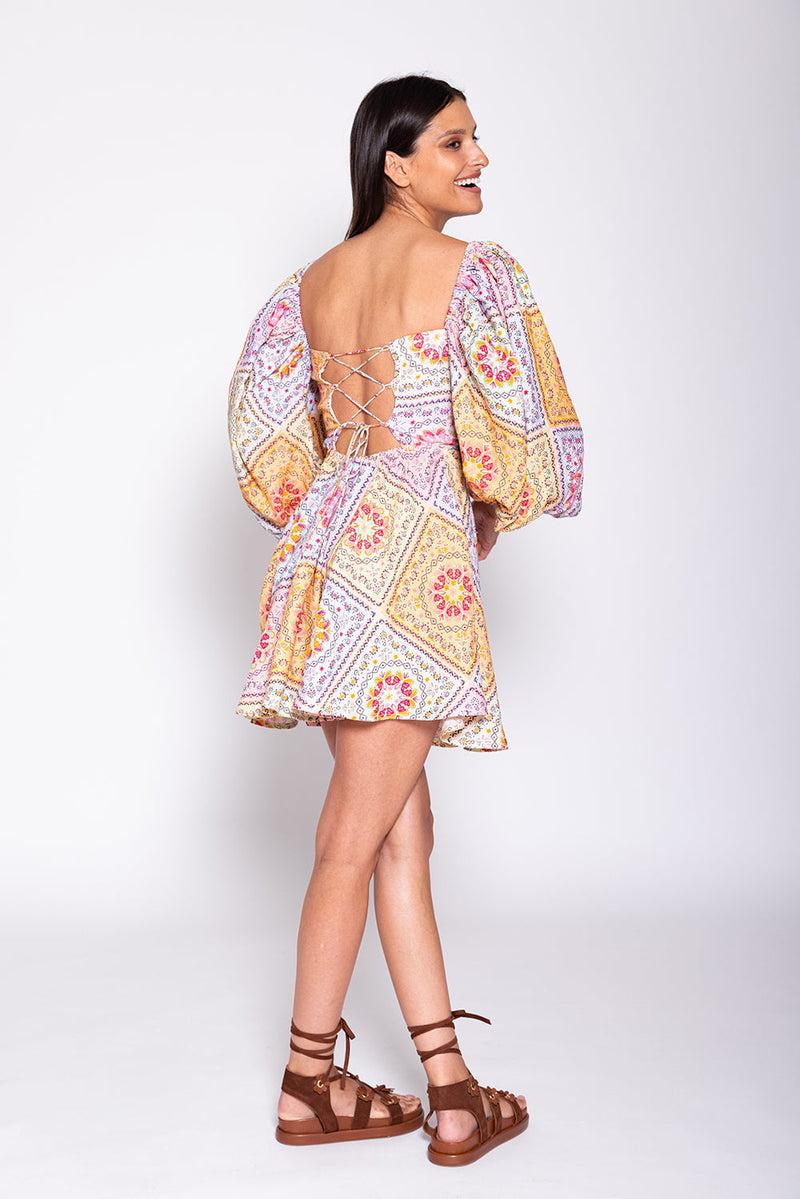 Sundress ABBY SHORT DRESS ST TROPEZ LINEN