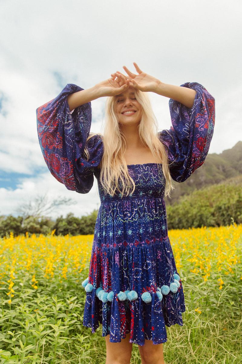 sundress ALESSIA DRESS SAINT TROPEZ ROYAL BLUE