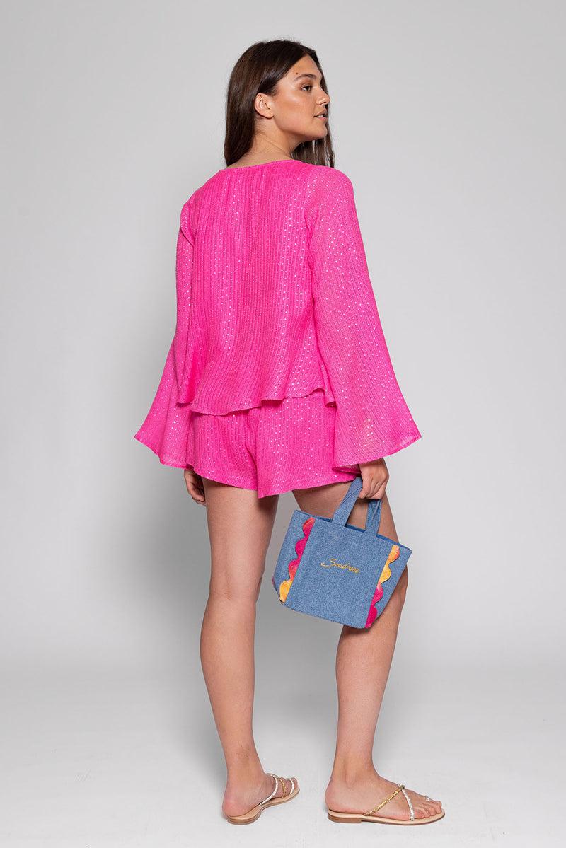 Sundress ANAIS SHORT SAINT BARTH NEON PINK