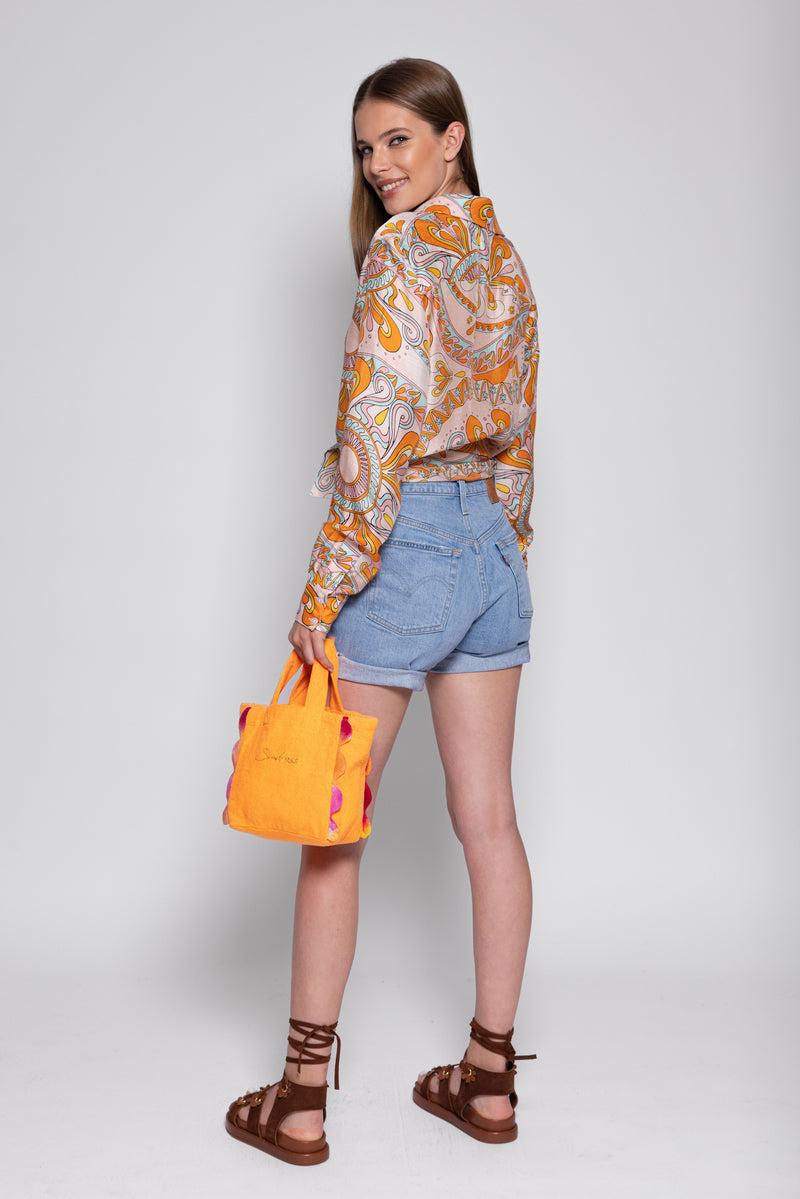 Sundress ANTHEA SHIRT HAVANA AQUARELLE