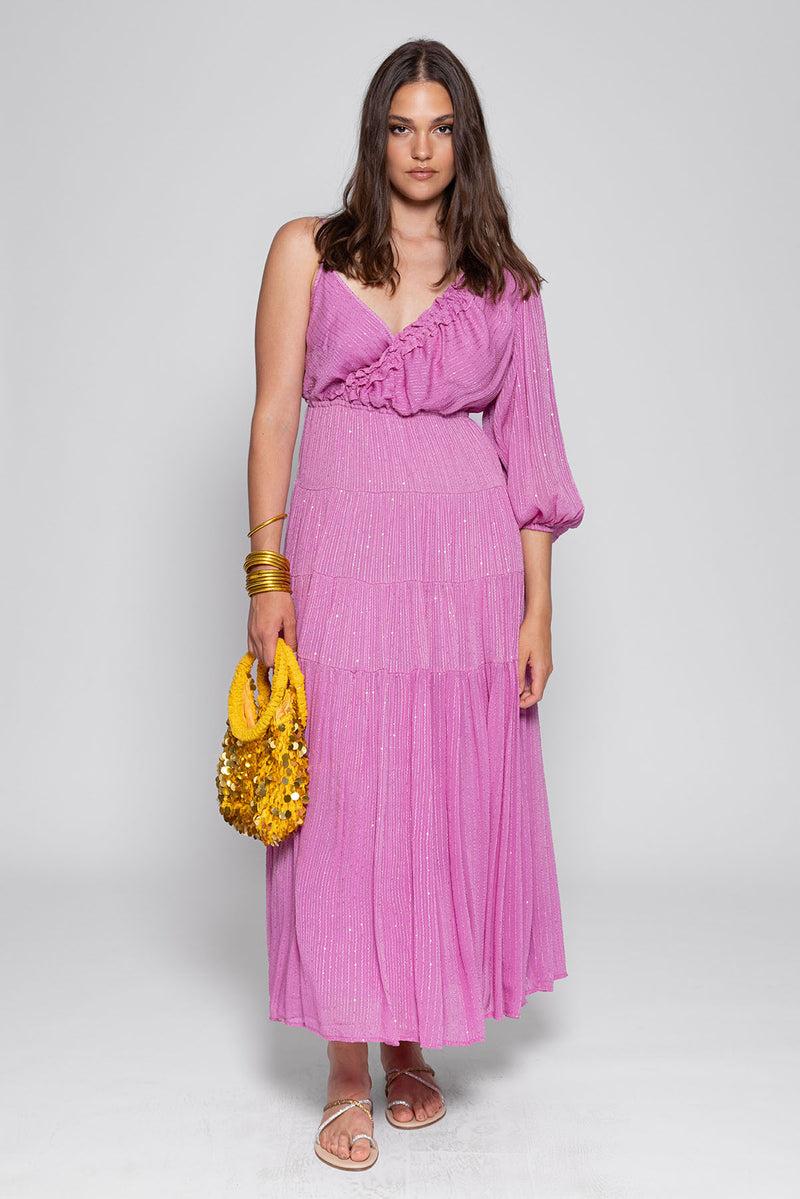 Sundress ARLETTE LONG DRESS CASSIS LILAS