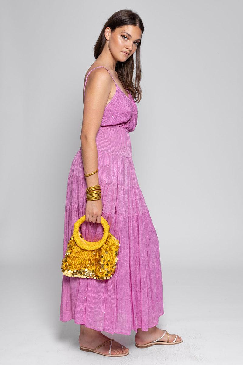 Sundress ARLETTE LONG DRESS CASSIS LILAS