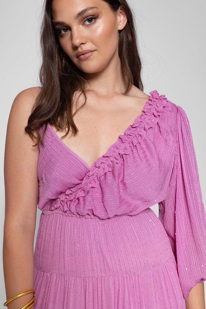 Sundress ARLETTE LONG DRESS CASSIS LILAS