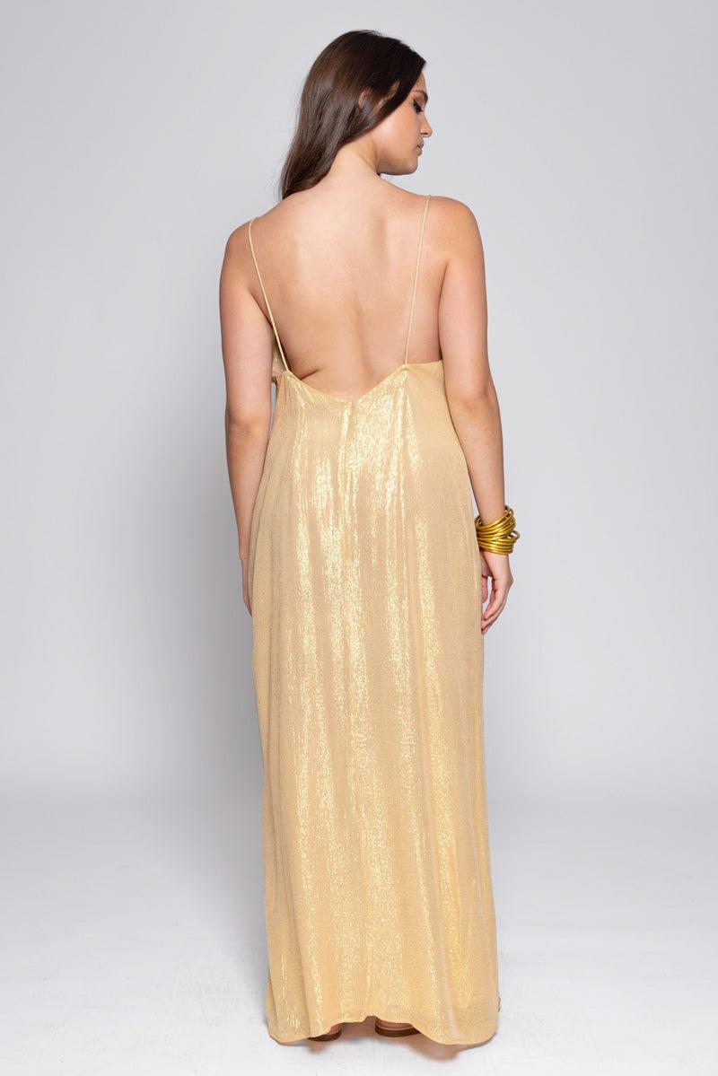 Sundress ASALIA LONG DRESS IOS BRIGHT GOLD