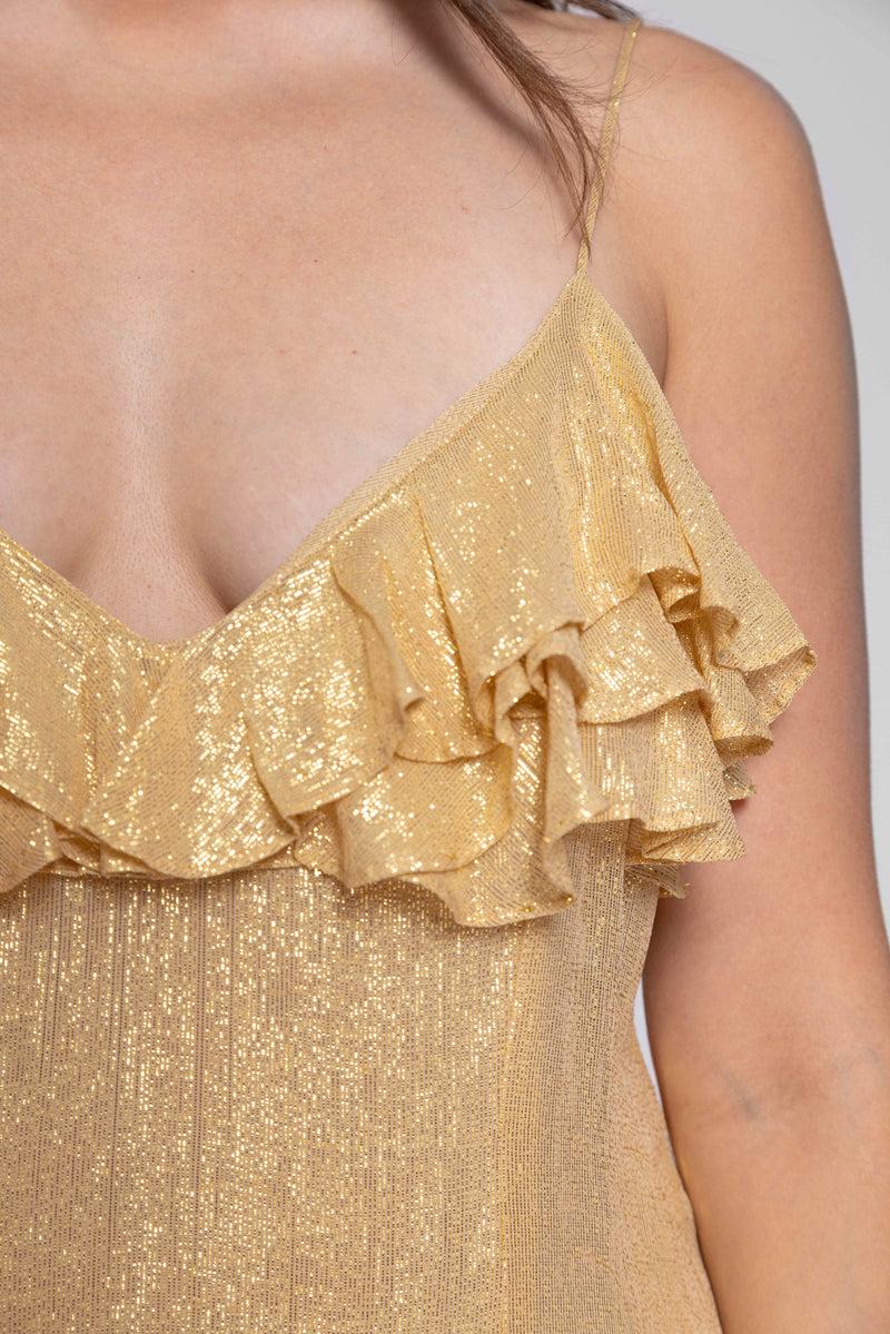 Sundress ASALIA LONG DRESS IOS BRIGHT GOLD