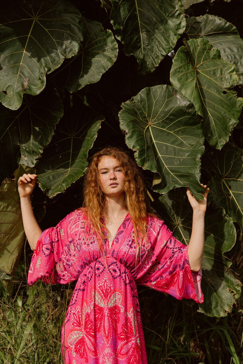 Sundress AVY LONG DRESS SAINT TROPEZ FUCHSIA