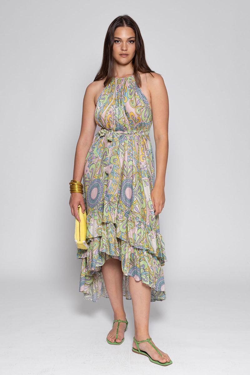 sundress CAPUCINE DRESS HAVANA ICE CREAM