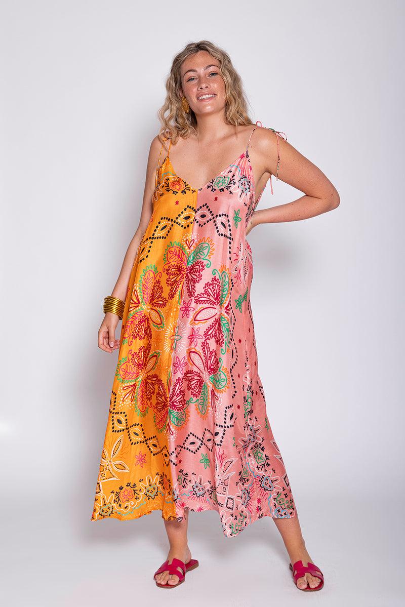 Sundress CARY LONG DRESS SAINT TROPEZ BICOLOR