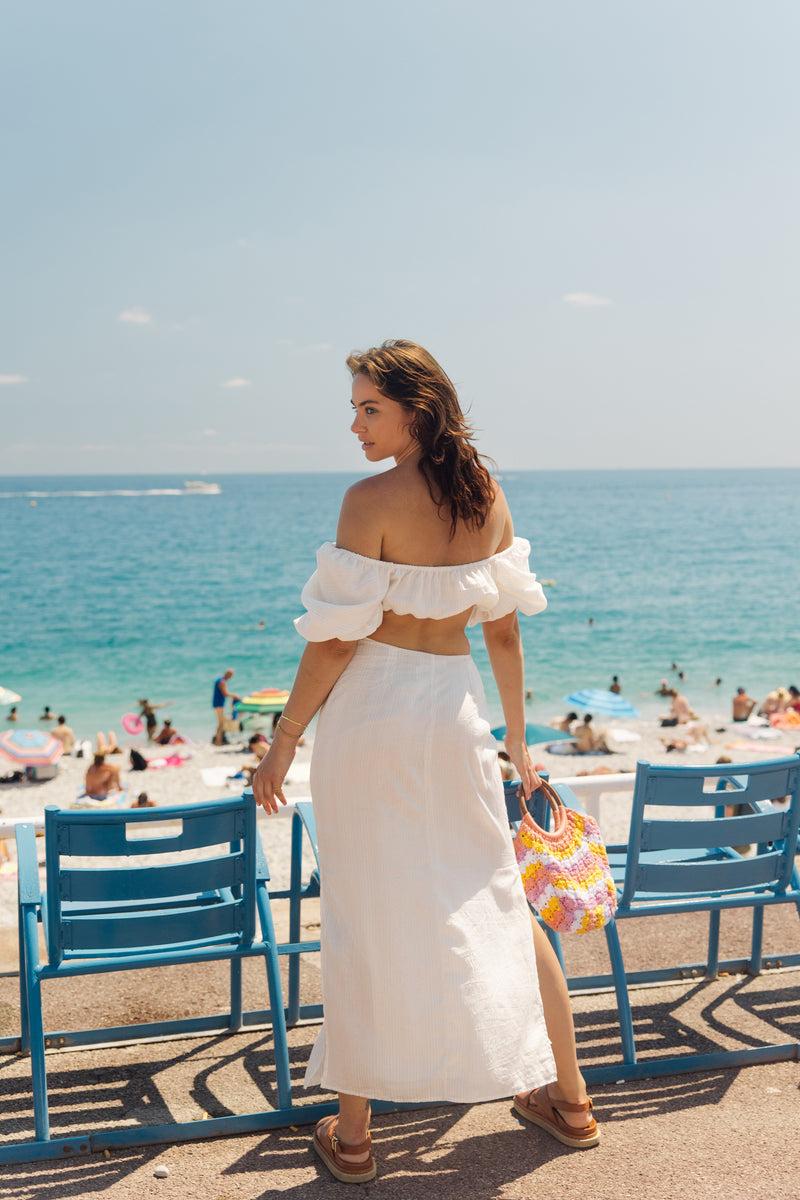 Sundress DARIA LONG DRESS JANEIRO WHITE