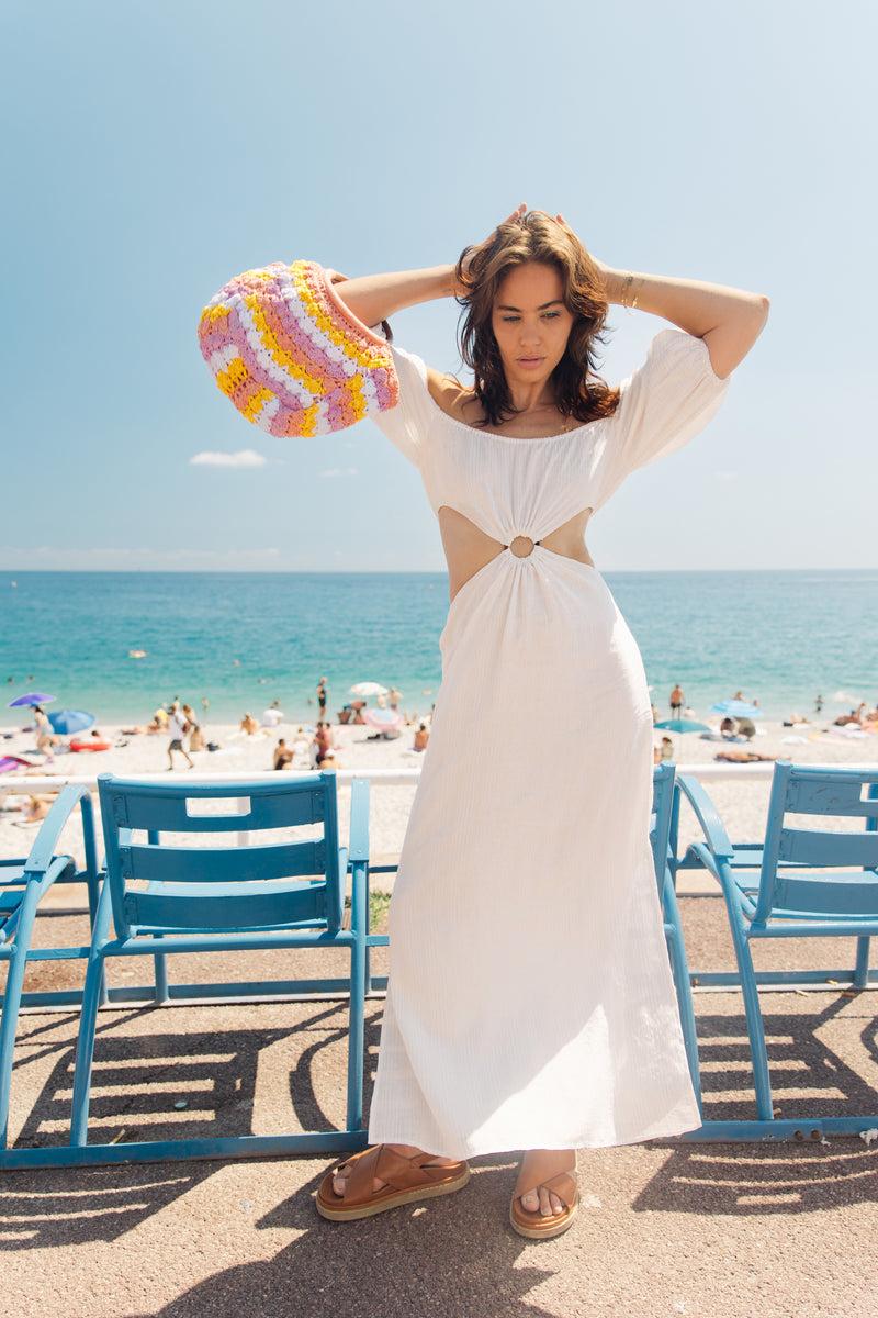 Sundress DARIA LONG DRESS JANEIRO WHITE