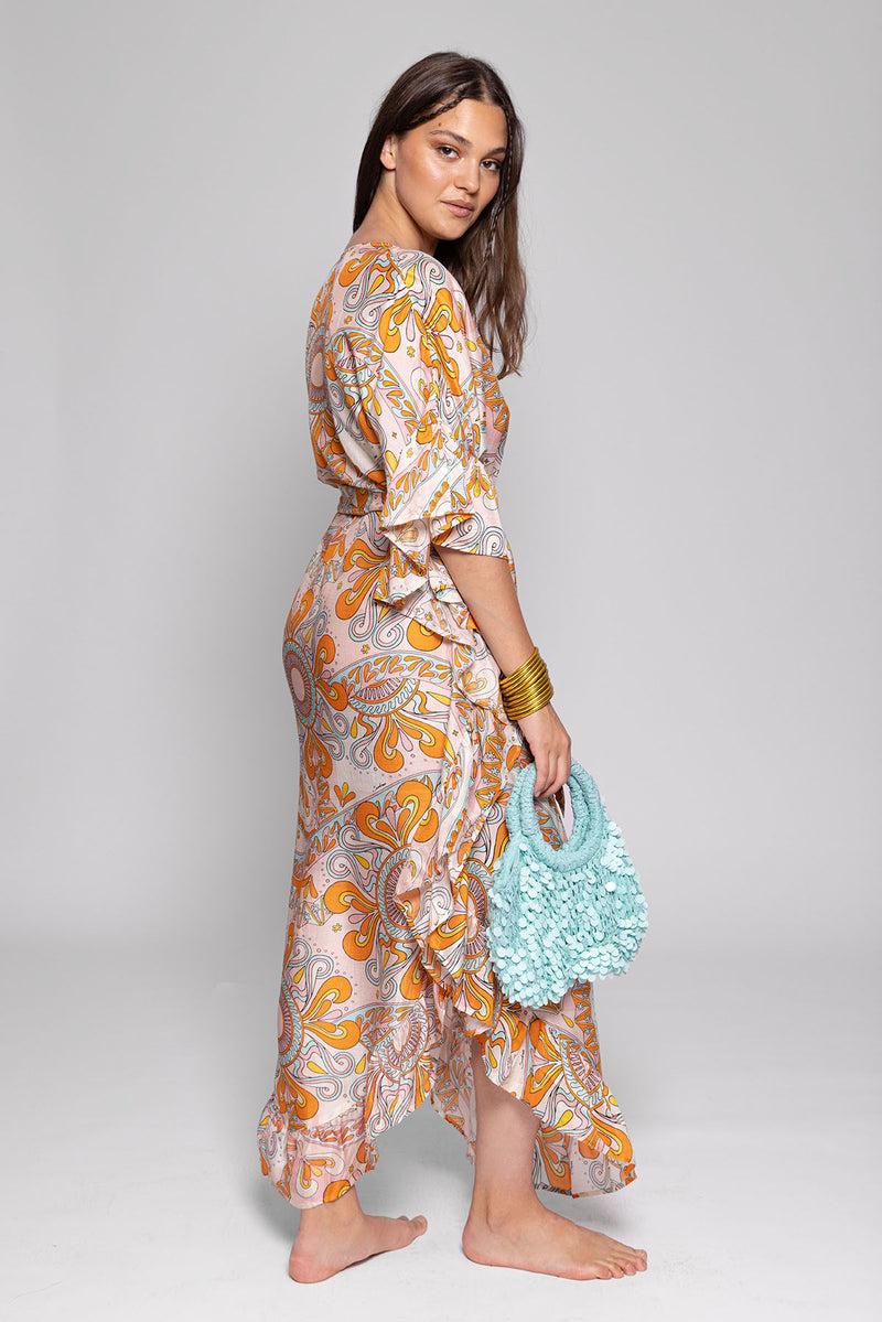 Sundress DIANA COVER UP HAVANA AQUARELLE