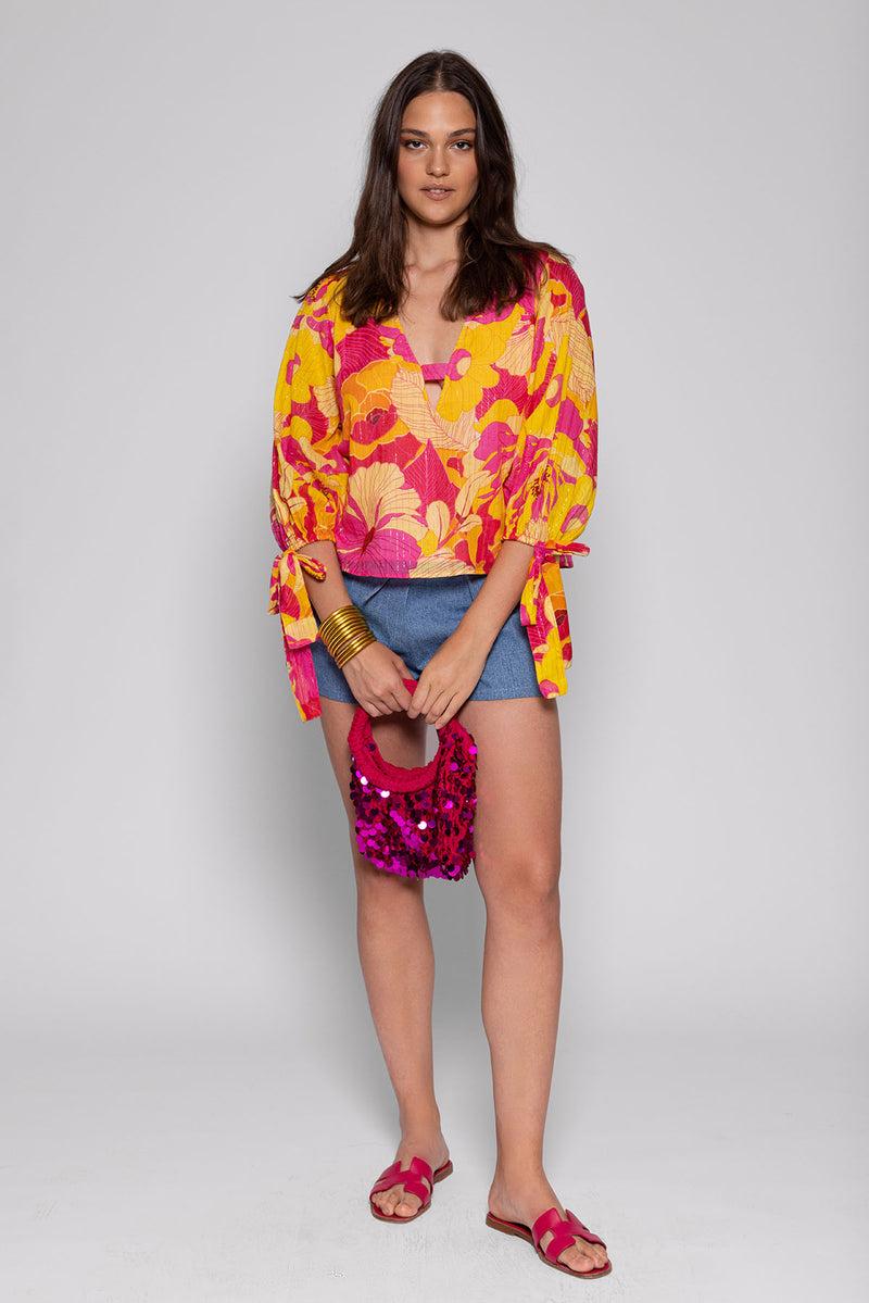 Sundress DOLORES TOP FLOWERS PRINT