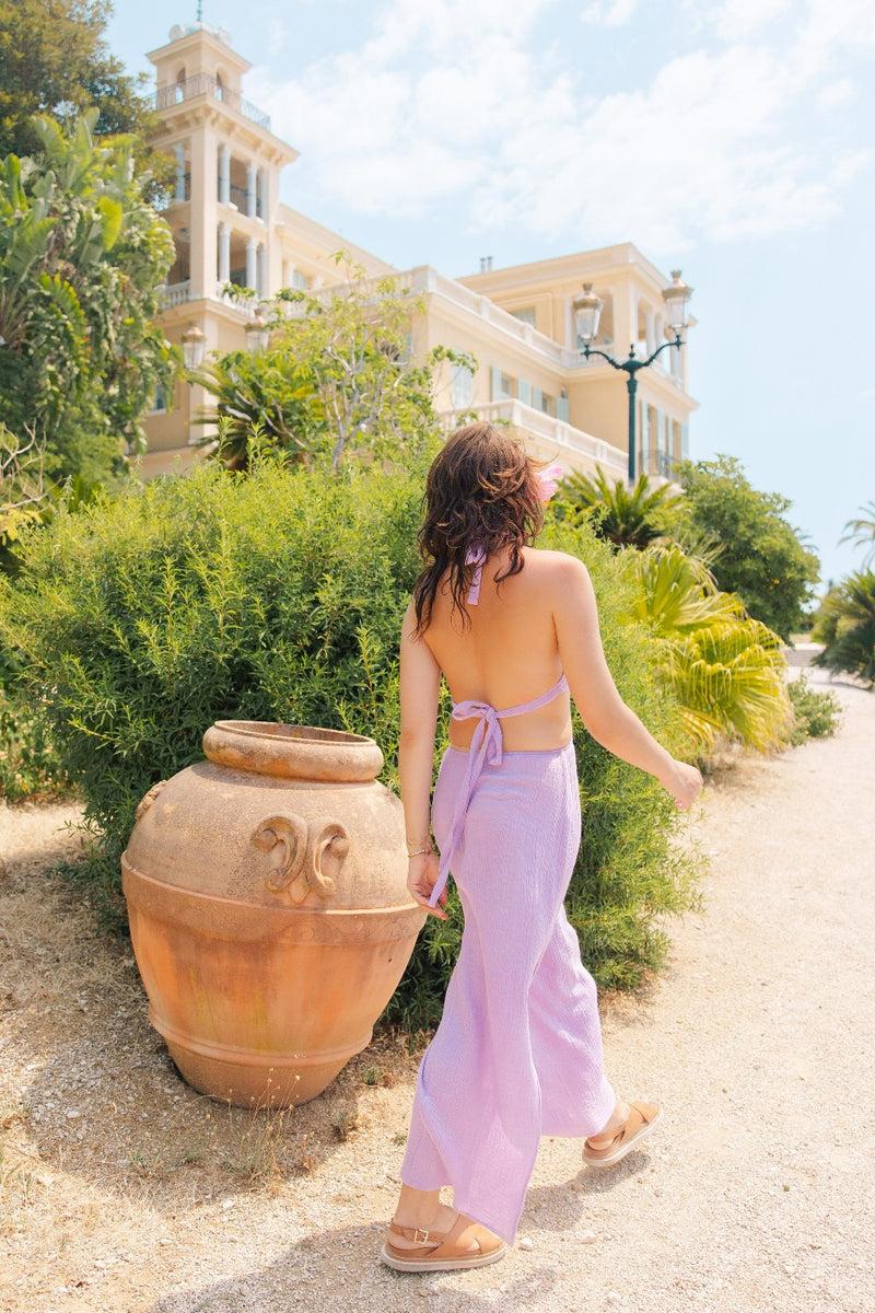 Sundress FILIZA DRESS COTTON GAUZE LAVENDER