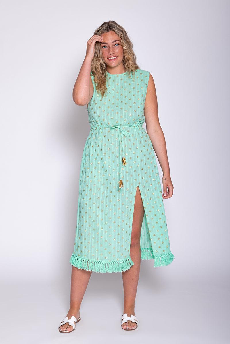 sundress FRANKIE LONG DRESS DUBAI MINT