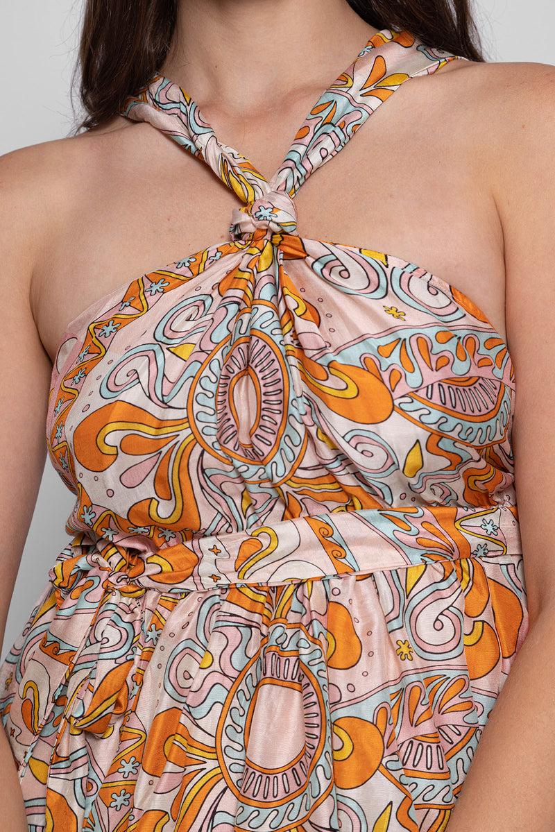 Sundress JACKIE SHORT DRESS HAVANA AQUARELLE