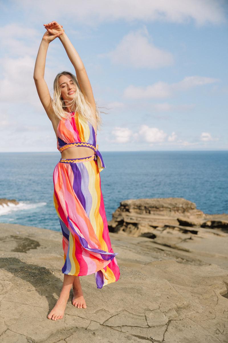 sundress JANET LONG DRESS CAPRI MULTICOLOR