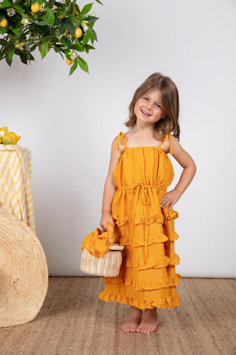 Sundress JASMIN BABY DRESS POSITANO CURCUMA