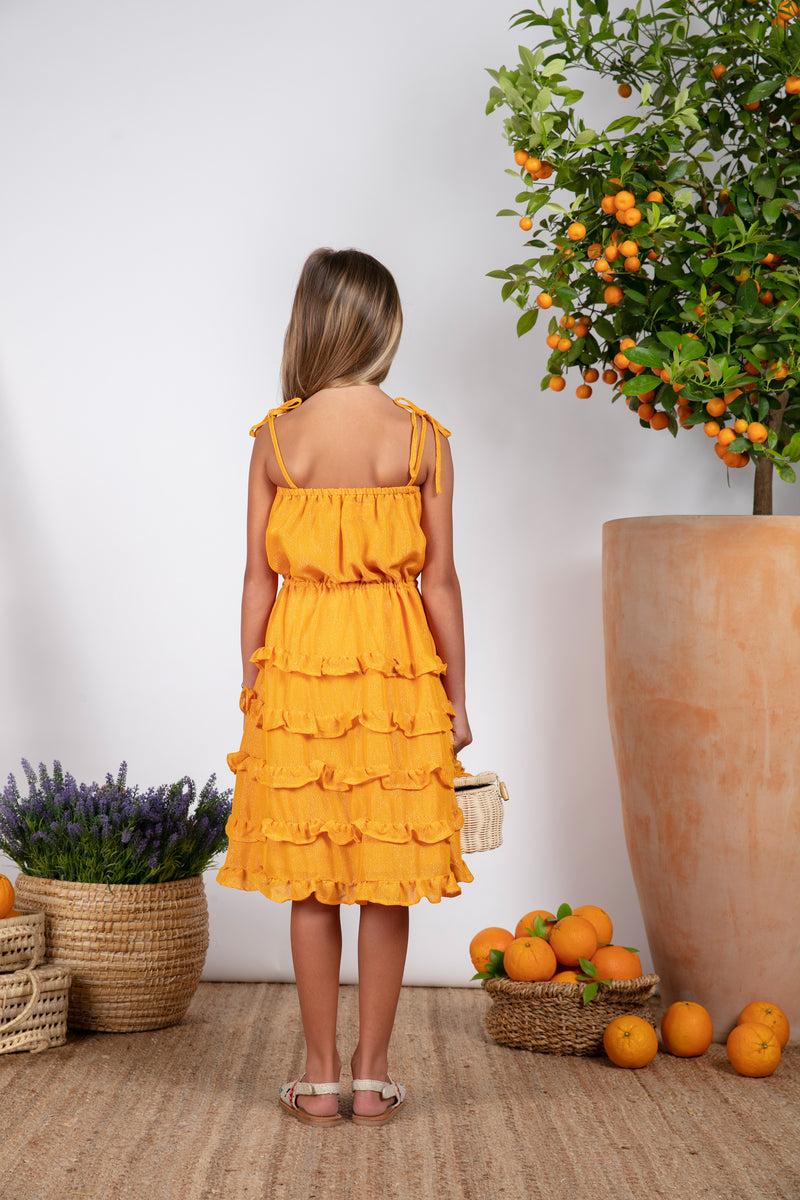 Sundress JASMIN BABY DRESS POSITANO CURCUMA