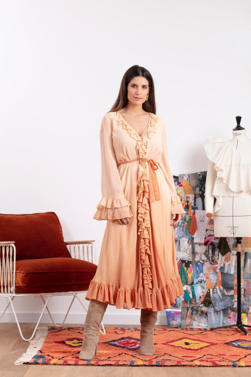 sundress JASPER LONG TIE AND DYE DESERT