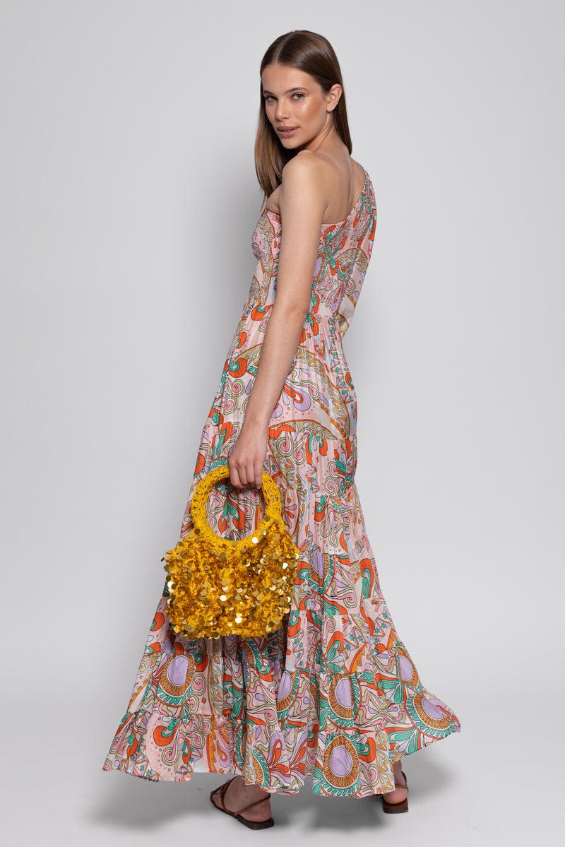 Sundress JOANNA LONG DRESS HAVANA TUTTI FRUTTI