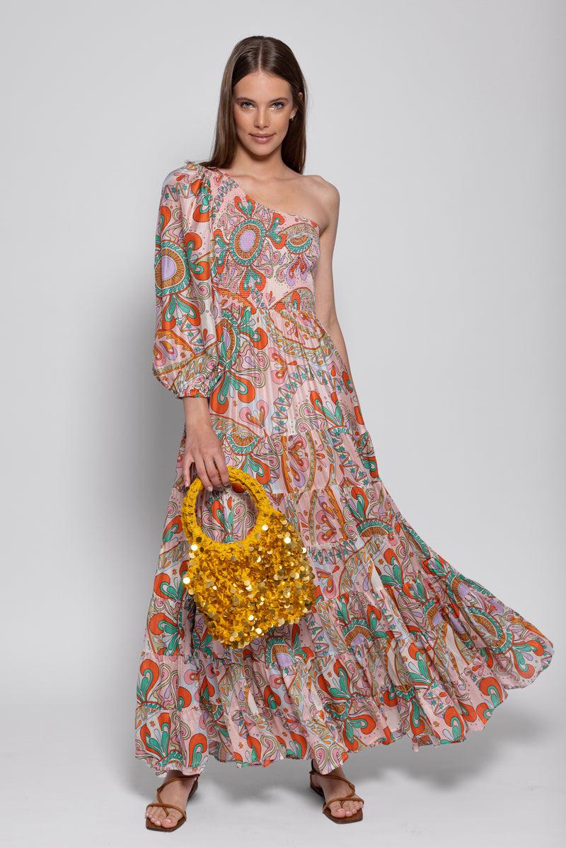 sundress JOANNA LONG DRESS HAVANA TUTTI FRUTTI