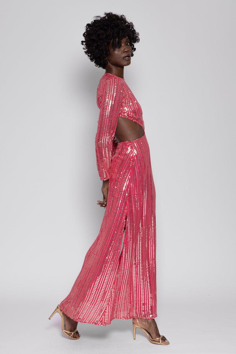 sundress JODIE LONG DRESS BORA BORA RASPBURRY