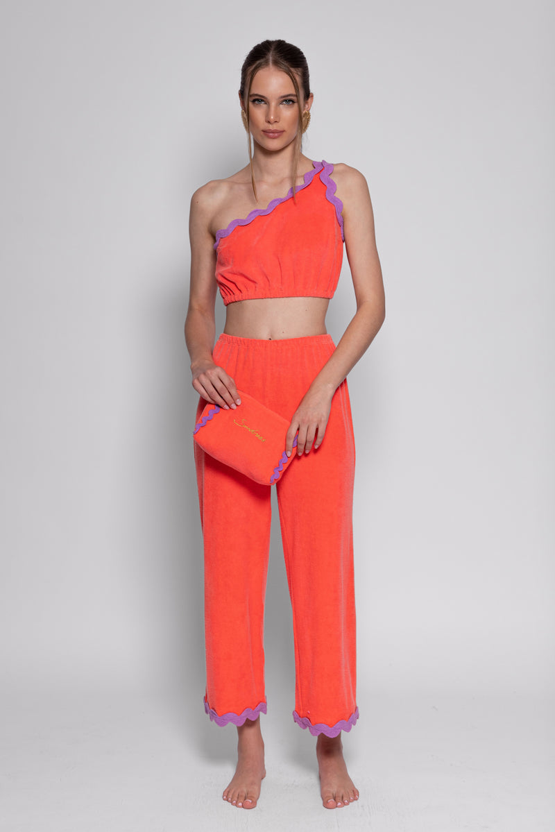 sundress JORDAN SET TERRY NEON CORAL