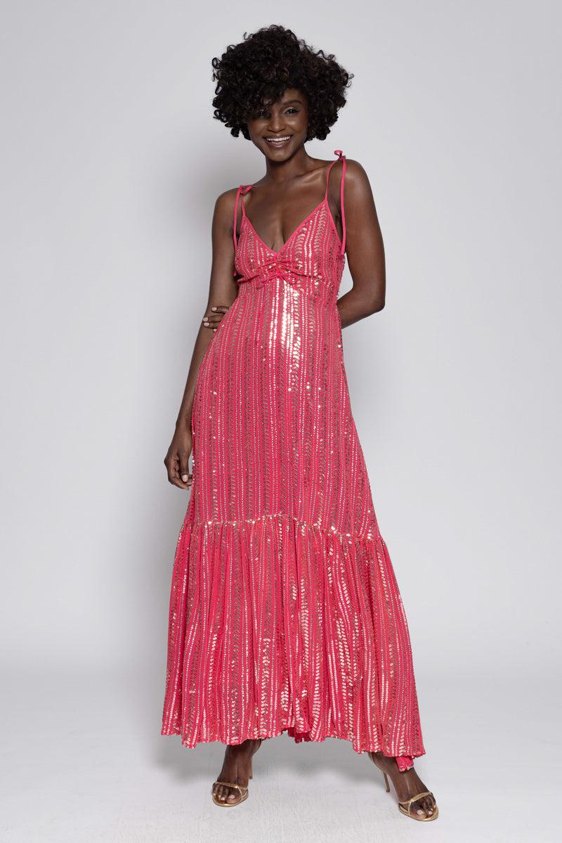 Sundress LAURINE LONG DRESS BORA BORA RASPBERRY