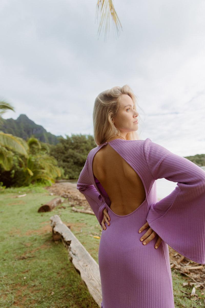 Sundress LISON LONG DRESS KNIT LAVENDER