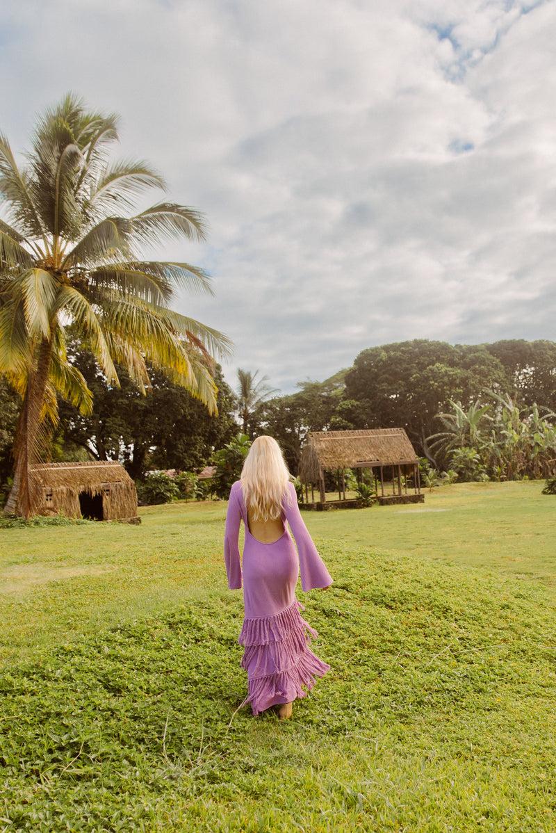 Sundress LISON LONG DRESS KNIT LAVENDER