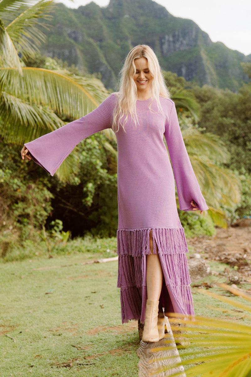 Sundress LISON LONG DRESS KNIT LAVENDER