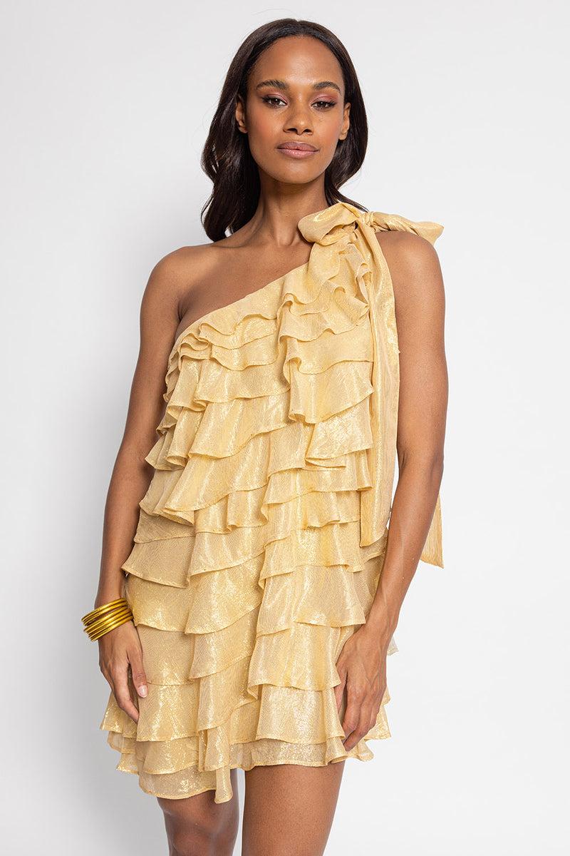 Sundress LOA SHORT DRESS IOS BRIGHT GOLD